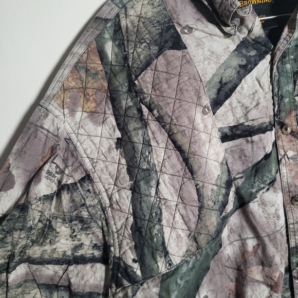 👕🌶 Browning Real Tree Camo Collared Longsleeve Button Up Shirt - Picture 4 of 8